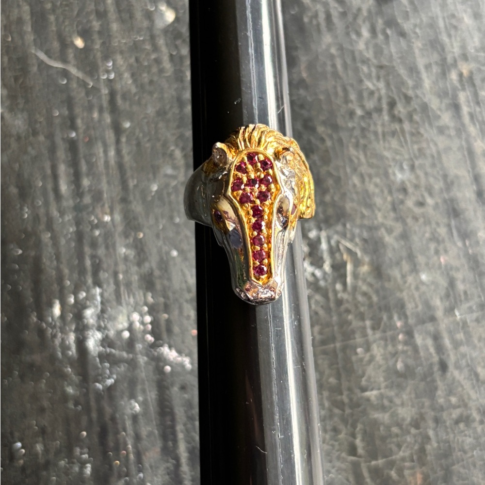 sterling silver horse head ring